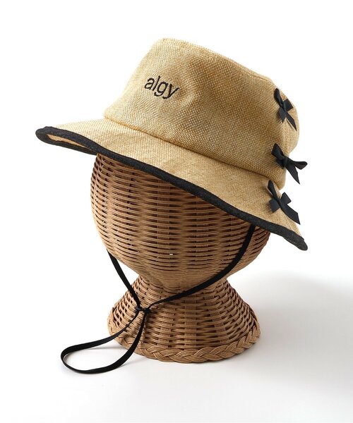 algy（アルジー）の「リボンコンビバケハ（ハット・キッズ・ベージュ・MEDIUM/SMALL）」の10枚目の写真