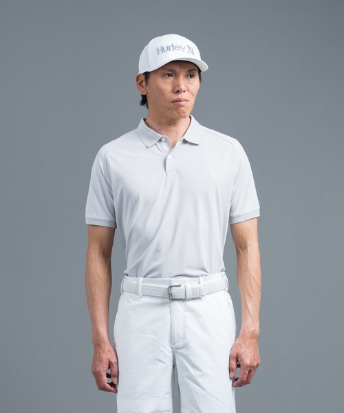Hurley (ハーレー)の「【Hurley/ハーレー】ロゴポロシャツ 吸水速乾 ゴルフ PIQUE ICON SS POLO おしゃれなギフトに最適!(ポロシャツ・メンズ・カーキ/サックスブルー/ブラック/ブルー/グレー/ベージュ/ネイビー/オレンジ/ブルー系その他/イエロー/グリーン/ピンク/レッド/ホワイト・MEDIUM/LARGE/SMALL/X-LARGE)」の3枚目の写真