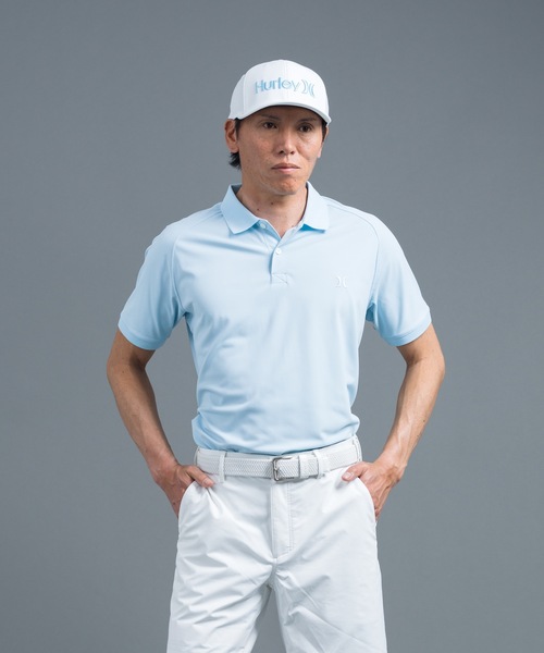 Hurley (ハーレー)の「【Hurley/ハーレー】ロゴポロシャツ 吸水速乾 ゴルフ PIQUE ICON SS POLO おしゃれなギフトに最適!(ポロシャツ・メンズ・カーキ/サックスブルー/ブラック/ブルー/グレー/ベージュ/ネイビー/オレンジ/ブルー系その他/イエロー/グリーン/ピンク/レッド/ホワイト・MEDIUM/LARGE/SMALL/X-LARGE)」の8枚目の写真