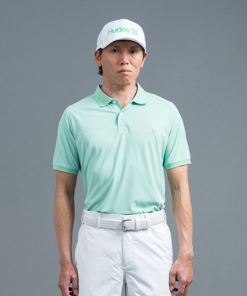 Hurley (ハーレー)の「【Hurley/ハーレー】ロゴポロシャツ 吸水速乾 ゴルフ PIQUE ICON SS POLO おしゃれなギフトに最適!(ポロシャツ・メンズ・カーキ/サックスブルー/ブラック/ブルー/グレー/ベージュ/ネイビー/オレンジ/ブルー系その他/イエロー/グリーン/ピンク/レッド/ホワイト・MEDIUM/LARGE/SMALL/X-LARGE)」の6枚目の写真