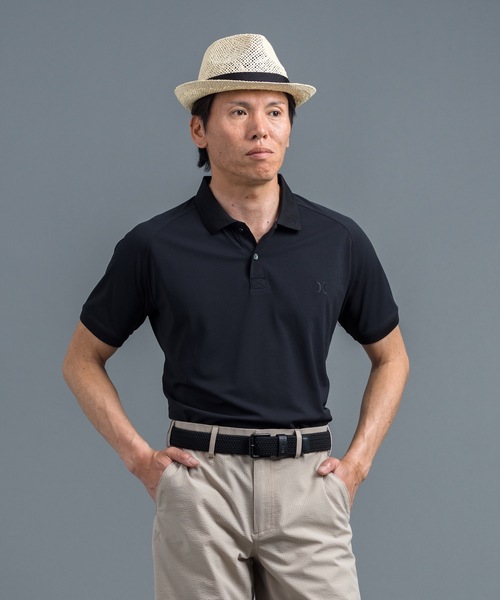 Hurley (ハーレー)の「【Hurley/ハーレー】ロゴポロシャツ 吸水速乾 ゴルフ PIQUE ICON SS POLO おしゃれなギフトに最適!(ポロシャツ・メンズ・カーキ/サックスブルー/ブラック/ブルー/グレー/ベージュ/ネイビー/オレンジ/ブルー系その他/イエロー/グリーン/ピンク/レッド/ホワイト・MEDIUM/LARGE/SMALL/X-LARGE)」の2枚目の写真