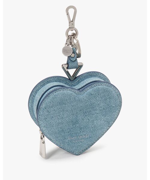 kate spade new york（ケイトスペード ニューヨーク）の「リブ デニム スエード ハート コイン パース（コインケース・レディース・ブルー・ONESIZE）」の2枚目の写真
