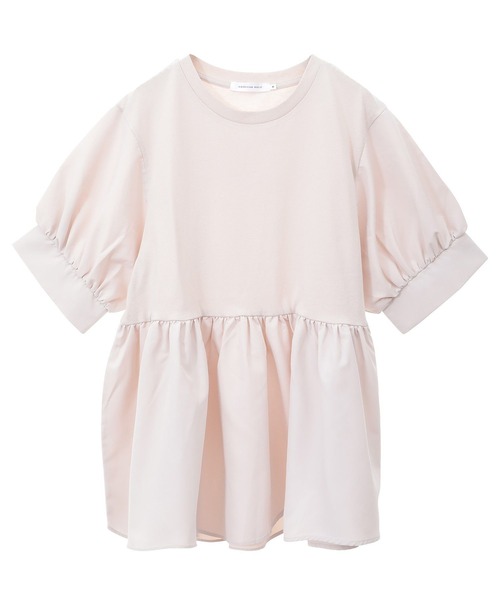 AMERICAN HOLIC（アメリカンホリック）の「異素材切替ペプラムプルオーバー（Tシャツ/カットソー・レディース・アイボリー/ライトベージュ/ブラック・L/M）」の22枚目の写真