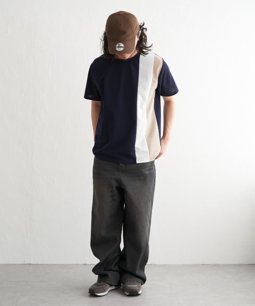 NO NEED(ノーニード)の「タテ切り替えT(Tシャツ/カットソー・メンズ・ホワイト/チャコール/ネイビー・M/L/LL)」の15枚目の写真