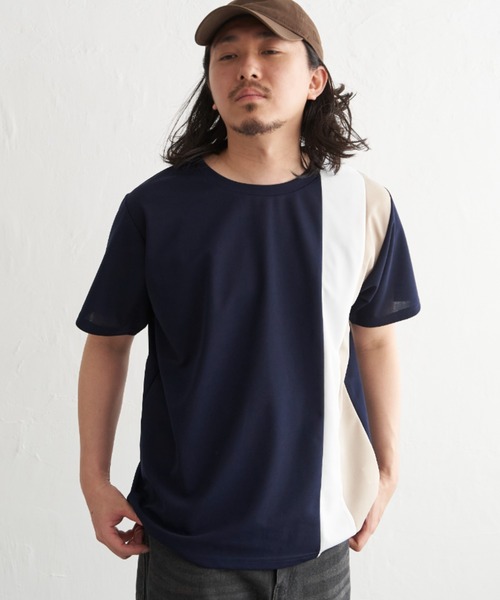 NO NEED(ノーニード)の「タテ切り替えT(Tシャツ/カットソー・メンズ・ホワイト/チャコール/ネイビー・M/L/LL)」の16枚目の写真