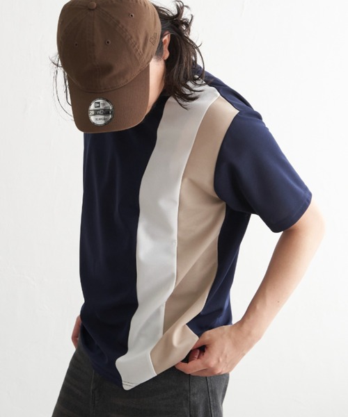 NO NEED(ノーニード)の「タテ切り替えT(Tシャツ/カットソー・メンズ・ホワイト/チャコール/ネイビー・M/L/LL)」の22枚目の写真