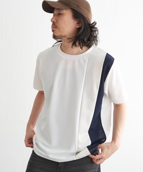 NO NEED(ノーニード)の「タテ切り替えT(Tシャツ/カットソー・メンズ・ホワイト/チャコール/ネイビー・M/L/LL)」の7枚目の写真