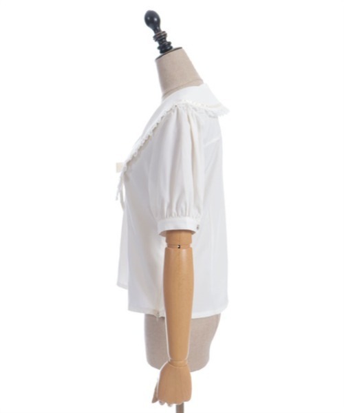 axes femme POETIQUE（アクシーズファムポエティック）の「リボン付チューリップ刺繍ブラウス（シャツ/ブラウス・レディース・キナリ/ネイビー/ラベンダー・MEDIUM）」の11枚目の写真