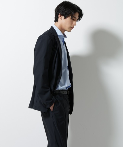 NANO universe(ナノユニバース)の「「N JACKET PREMIUM」クールタッチ4WAYストレッチジャケット撥水(テーラードジャケット・メンズ・ブラック/ベージュ・L/M/S)」の20枚目の写真