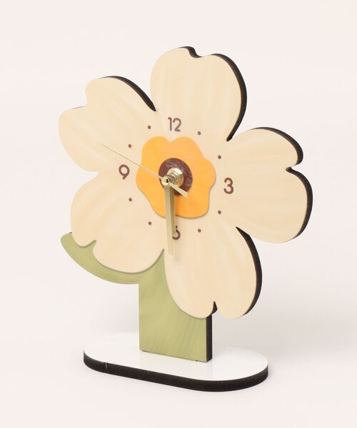 ammy.（エイミードット）の「【 ammy. / エイミードット 】 韓国インテリア風 フラワー 置時計（置時計・レディース・ピンク/ホワイト・FREE）」の5枚目の写真