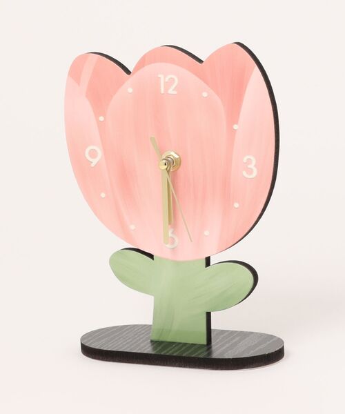 ammy.（エイミードット）の「【 ammy. / エイミードット 】 韓国インテリア風 フラワー 置時計（置時計・レディース・ピンク/ホワイト・FREE）」の6枚目の写真