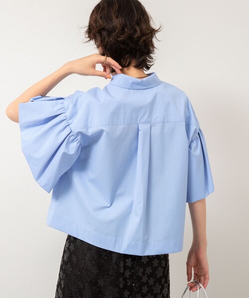 NOLLEY’S（ノーリーズ）の「ラッフルスリーブブラウス（シャツ/ブラウス・レディース・チャコールグレー/ベビーピンク/サックスブルー/ホワイト・38）」の7枚目の写真