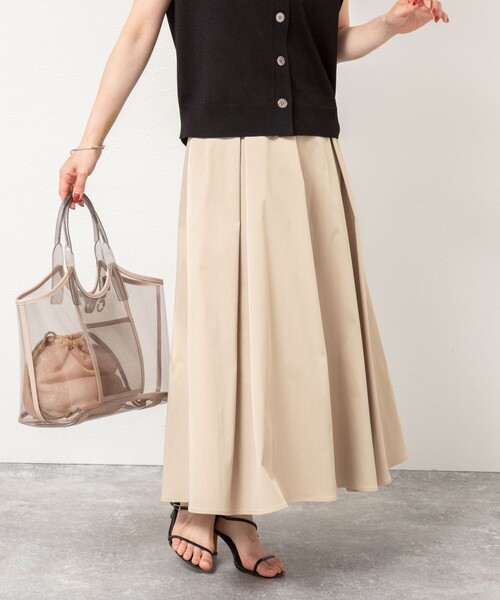 NOLLEY’S Sophi（ノーリーズソフィ）の「【追加】ウォッシャブルタフタタックフレアスカート（スカート・レディース・ブラック/ベージュ・38/36/34）」の13枚目の写真