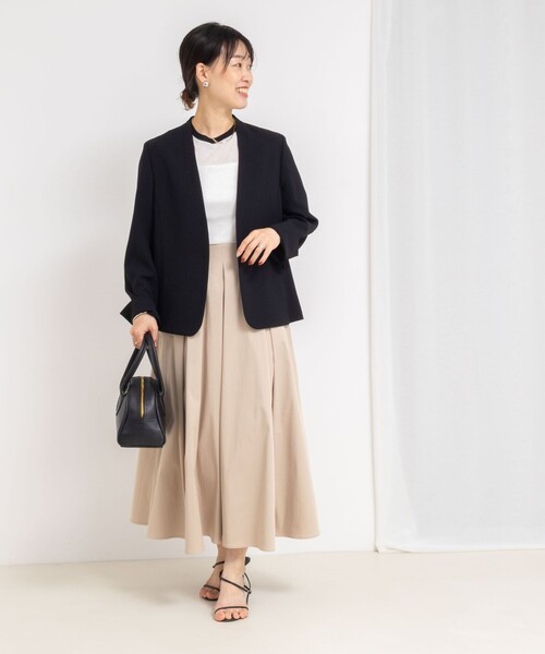 NOLLEY’S Sophi（ノーリーズソフィ）の「【追加】ウォッシャブルタフタタックフレアスカート（スカート・レディース・ブラック/ベージュ・38/36/34）」の14枚目の写真