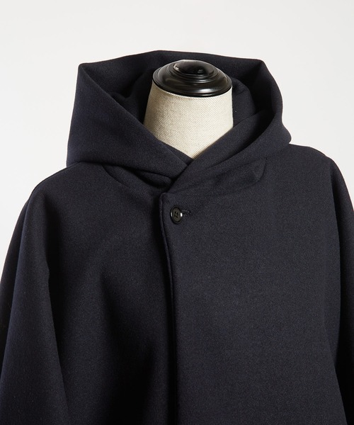 gomme（ゴム）の「ライトWジャージー　ポンチョ（ポンチョ・レディース・ネイビー/ブラック・MEDIUM）」の9枚目の写真