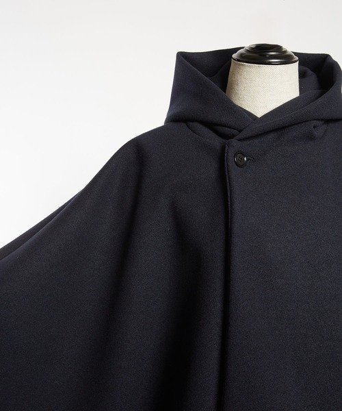 gomme（ゴム）の「ライトWジャージー　ポンチョ（ポンチョ・レディース・ネイビー/ブラック・MEDIUM）」の10枚目の写真