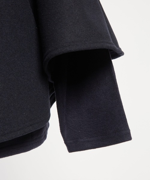 gomme（ゴム）の「ライトWジャージー　ポンチョ（ポンチョ・レディース・ネイビー/ブラック・MEDIUM）」の11枚目の写真