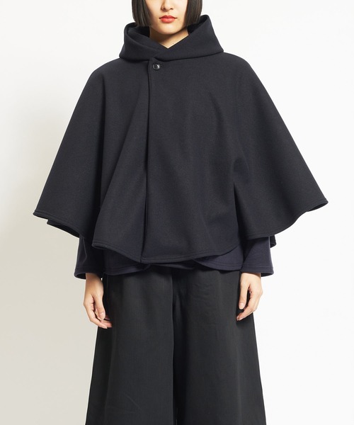 gomme（ゴム）の「ライトWジャージー　ポンチョ（ポンチョ・レディース・ネイビー/ブラック・MEDIUM）」の20枚目の写真
