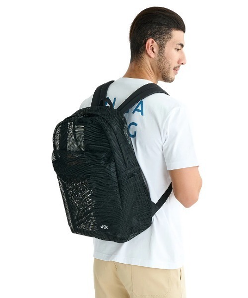 BILLABONG(ビラボン)の「BILLABONG メンズ MESH DAY BAG バックパック/リュック 【2025年夏モデル】/ビラボンメッシュバッグ(バックパック/リュック・メンズ・ベージュ/ブラック・FREE)」の10枚目の写真