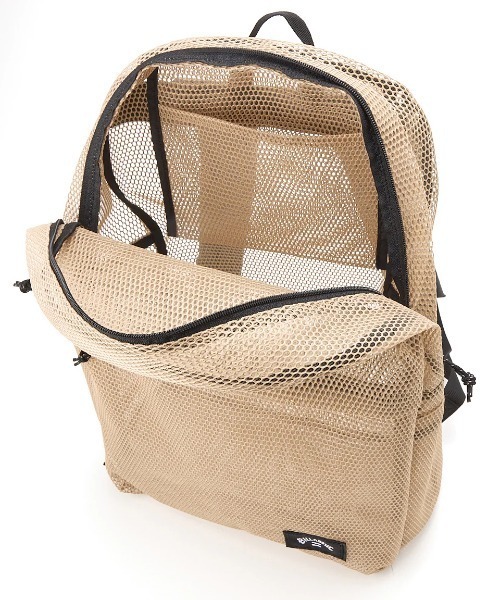 BILLABONG(ビラボン)の「BILLABONG メンズ MESH DAY BAG バックパック/リュック 【2025年夏モデル】/ビラボンメッシュバッグ(バックパック/リュック・メンズ・ベージュ/ブラック・FREE)」の6枚目の写真