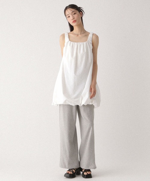 Heather（ヘザー）の「ギャザーバルーンミニワンピース　497384（ワンピース・レディース・オフホワイト/グレー系その他/ブラック・FREE）」の8枚目の写真