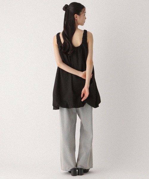 Heather（ヘザー）の「ギャザーバルーンミニワンピース　497384（ワンピース・レディース・オフホワイト/グレー系その他/ブラック・FREE）」の18枚目の写真