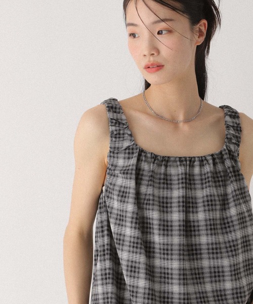 Heather（ヘザー）の「ギャザーバルーンミニワンピース　497384（ワンピース・レディース・オフホワイト/グレー系その他/ブラック・FREE）」の19枚目の写真