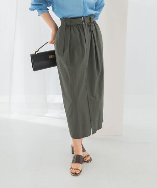 URBAN RESEARCH ROSSO WOMEN（アーバンリサーチ　ロッソ）の「ベルト付スカート（スカート・レディース・オレンジ/ホワイト/カーキ・FREE）」の6枚目の写真