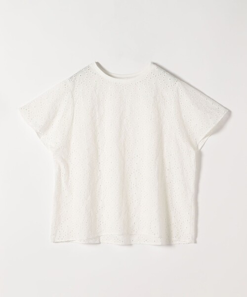 quaranciel(カランシエル)の「quaranciel:〈手洗い可能〉フラワー 刺繍 アイレット ハーフスリーブ プルオーバー(シャツ/ブラウス・レディース・ホワイト/ブラウン/ブラック・ONE SIZE)」の16枚目の写真