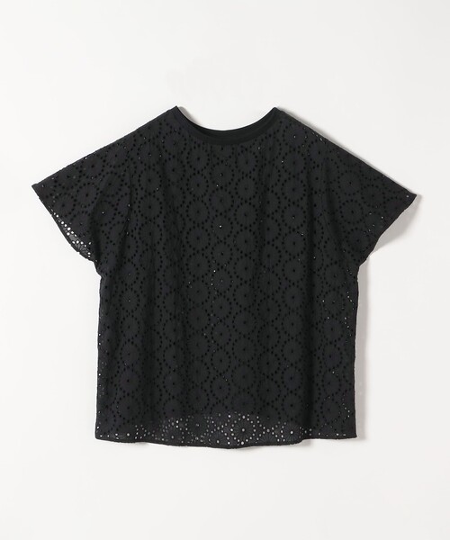 quaranciel:〈手洗い可能〉フラワー 刺繍 アイレット ハーフ