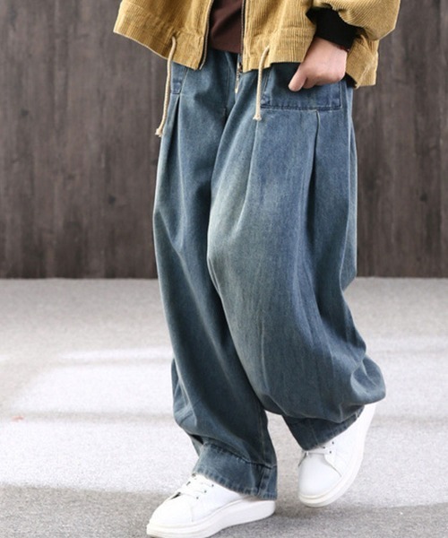 SallyLunn(サリーラン)の「ワイドデニムサルエルパンツ(その他パンツ・レディース・ブルー・MEDIUM/LARGE)」の5枚目の写真