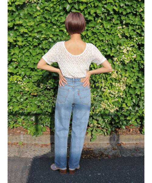 tシャツ バックオープンレースTee レディース セール】バックオープンレースTee（Tシャツ/カットソー