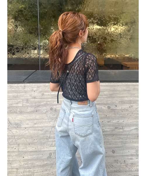 tシャツ バックオープンレースTee レディース セール】バックオープンレースTee（Tシャツ/カットソー