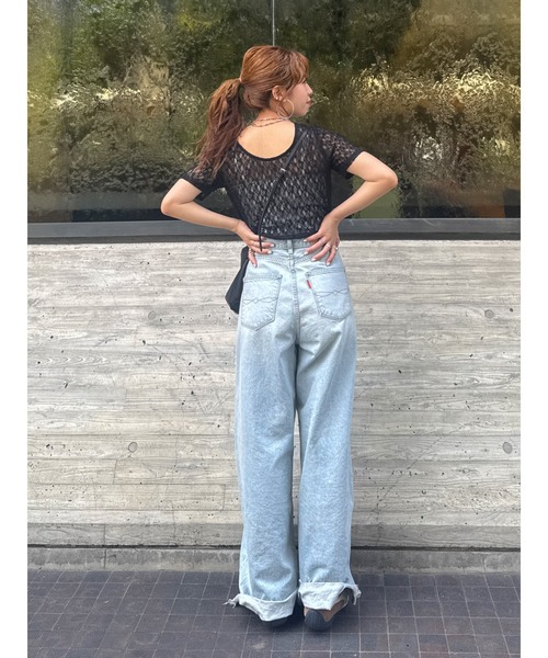 tシャツ バックオープンレースTee レディース セール】バックオープンレースTee（Tシャツ/カットソー