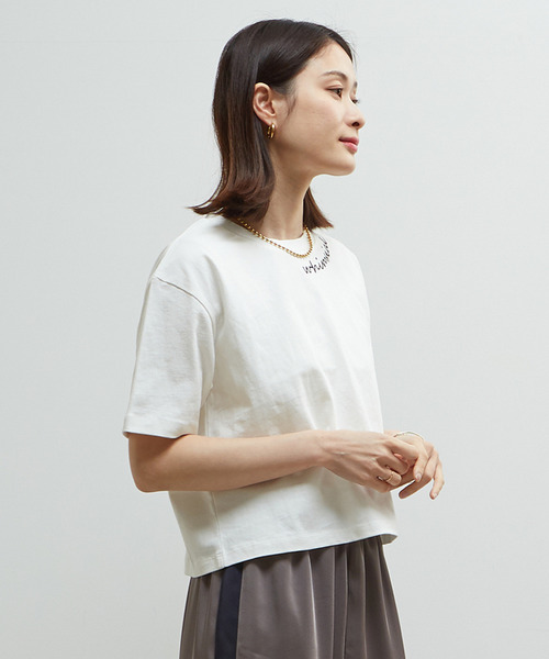 SOFFITTO（ソフィット）の「《定番》製品染コンパクトTシャツ（Tシャツ/カットソー・レディース・ベージュ/ホワイト/ピンク・FREE）」の4枚目の写真