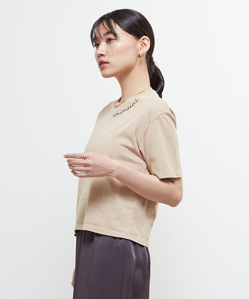 SOFFITTO（ソフィット）の「《定番》製品染コンパクトTシャツ（Tシャツ/カットソー・レディース・ベージュ/ホワイト/ピンク・FREE）」の6枚目の写真