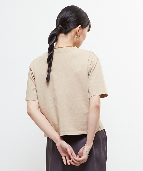SOFFITTO（ソフィット）の「《定番》製品染コンパクトTシャツ（Tシャツ/カットソー・レディース・ベージュ/ホワイト/ピンク・FREE）」の8枚目の写真