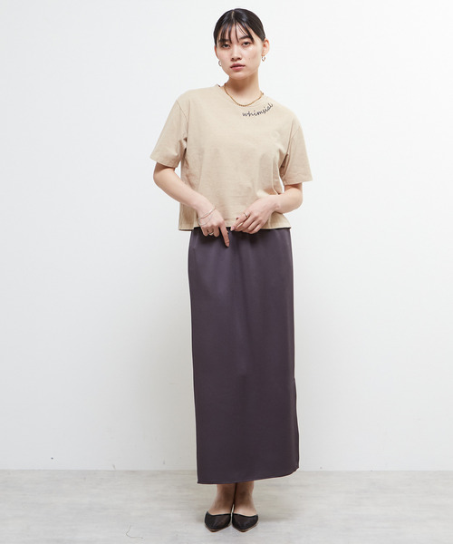 SOFFITTO（ソフィット）の「《定番》製品染コンパクトTシャツ（Tシャツ/カットソー・レディース・ベージュ/ホワイト/ピンク・FREE）」の9枚目の写真