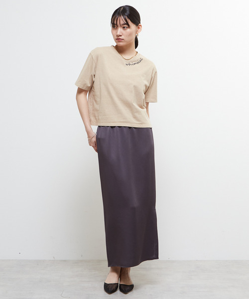 SOFFITTO（ソフィット）の「《定番》製品染コンパクトTシャツ（Tシャツ/カットソー・レディース・ベージュ/ホワイト/ピンク・FREE）」の10枚目の写真