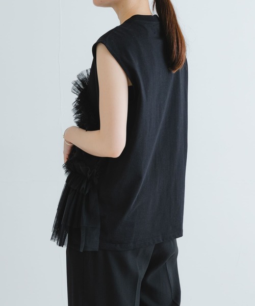Tulle Sleeveless T-shirt – VIVIANO