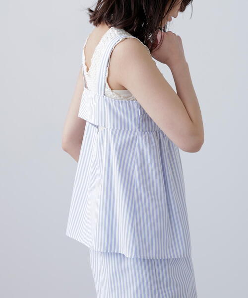 FREE'S MART（フリーズマート）の「◆〈セットアップ対応〉ストライプキャミソール（シャツ/ブラウス・レディース・ホワイト系その他/ブラウン系その他・FREE）」の13枚目の写真