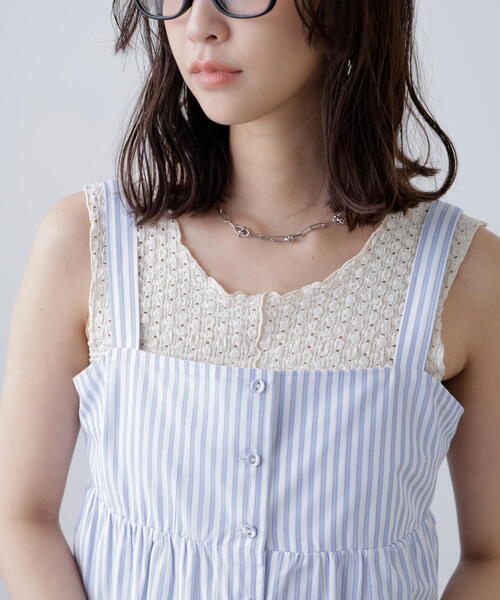 FREE'S MART（フリーズマート）の「◆〈セットアップ対応〉ストライプキャミソール（シャツ/ブラウス・レディース・ホワイト系その他/ブラウン系その他・FREE）」の15枚目の写真