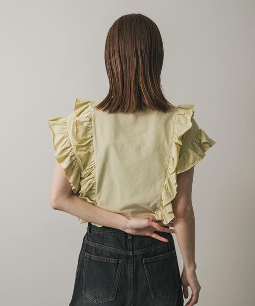 SENSE OF PLACE by URBAN RESEARCH(センスオブプレイスバイアーバンリサーチ)の「ギャザーフリルトップ(Tシャツ/カットソー・レディース・ベージュ/オフホワイト/チャコールグレー/ブラック・ONE)」の9枚目の写真