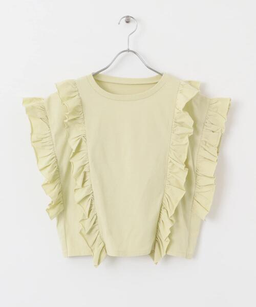 SENSE OF PLACE by URBAN RESEARCH(センスオブプレイスバイアーバンリサーチ)の「ギャザーフリルトップ(Tシャツ/カットソー・レディース・ベージュ/オフホワイト/チャコールグレー/ブラック・ONE)」の11枚目の写真