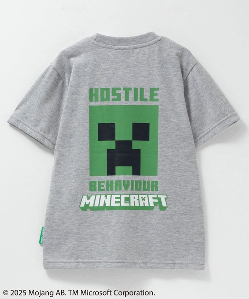 Mac-House(マックハウス)の「【MINECRAFT】マインクラフト ポケット付きプリントTシャツ(Tシャツ/カットソー・キッズ・杢グレー/ブラック・120/130/140/150)」の2枚目の写真