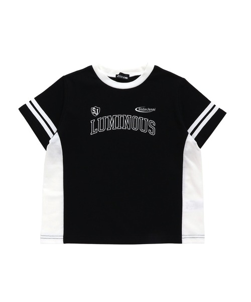 SISTER JENNI（SISTER JENNI）の「【ひんやり素材・UVカット】接触冷感ユニフォーム風配色切替T（Tシャツ/カットソー・キッズ・サックスブルー/ラベンダー/ブラック・150cm/160cm/130cm/140cm）」の17枚目の写真