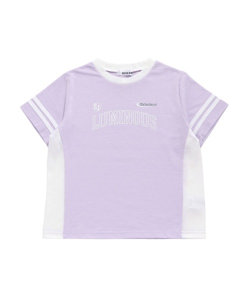 SISTER JENNI（SISTER JENNI）の「【ひんやり素材・UVカット】接触冷感ユニフォーム風配色切替T（Tシャツ/カットソー・キッズ・サックスブルー/ラベンダー/ブラック・150cm/160cm/130cm/140cm）」の21枚目の写真