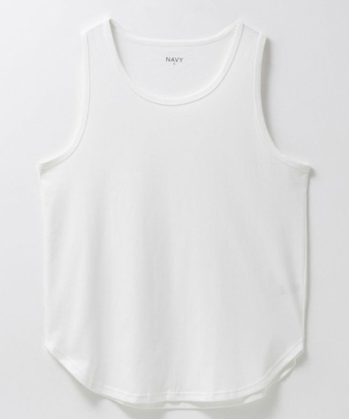 NAVY(ネイビー)の「NAVY ラウンドロングタンク【接触冷感】(タンクトップ・メンズ・ブラック/ホワイト・M/L/XL)」の1枚目の写真