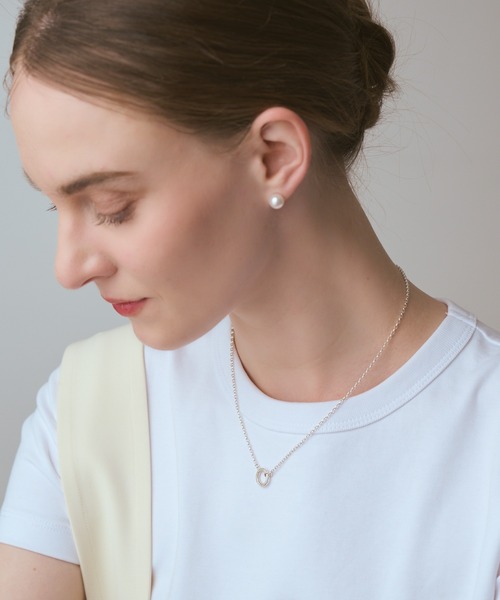 agete（アガット）の「シルバーダイヤモンドネックレス（ネックレス・レディース・ゴールド系その他・FREE）」の2枚目の写真