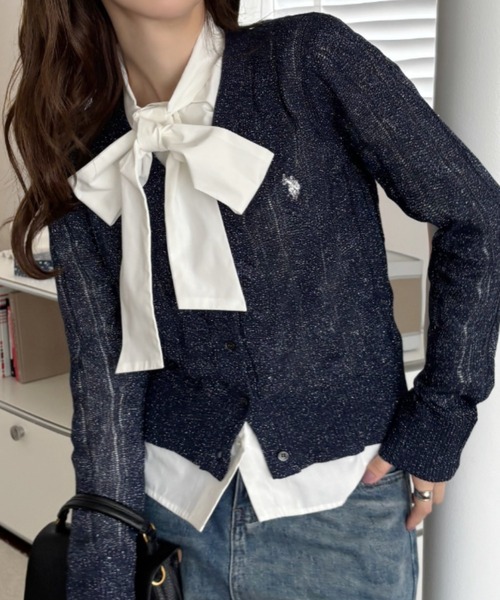 auralee ポロニット　カーディガン AURALEE / オーラリー | BRUSHED SUPER KID MOHAIR KNIT SHORT